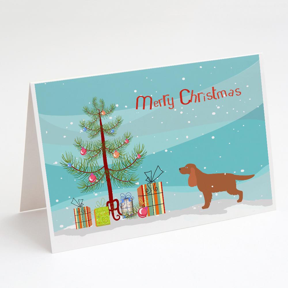 Buy this English Cocker Spaniel Merry Christmas Tree Greeting Cards and Envelopes Pack of 8