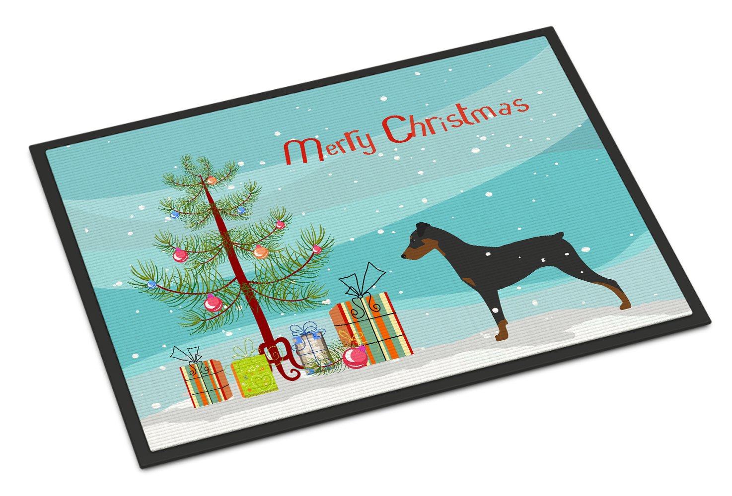 German Pinscher Merry Christmas Tree Indoor or Outdoor Mat 24x36 BB2931JMAT by Caroline's Treasures