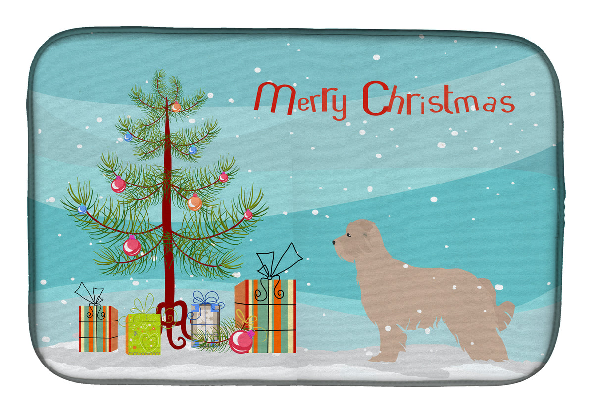 Pyrenean Shepherd Dog Merry Christmas Tree Dish Drying Mat BB2936DDM  the-store.com.