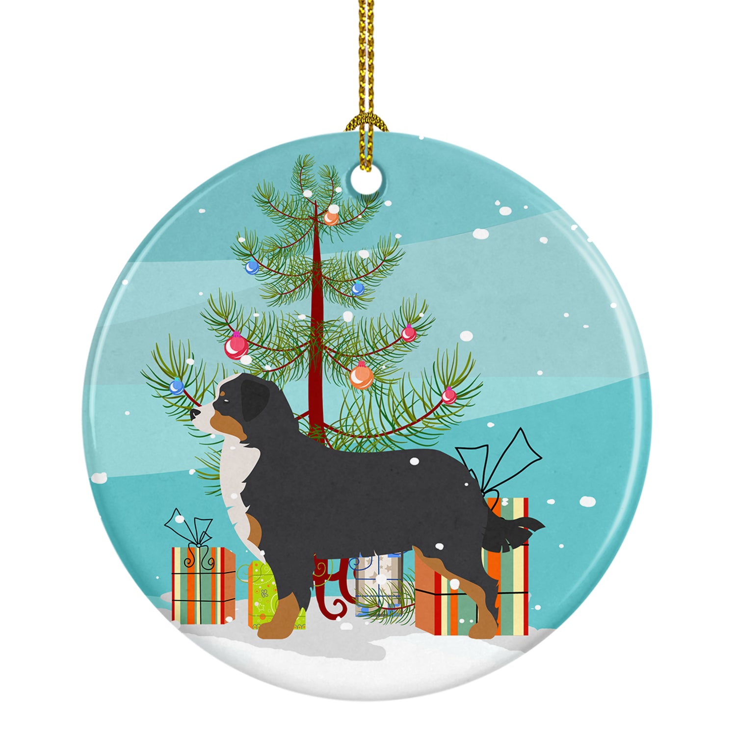 Bernese Mountain Dog Merry Christmas Tree Ceramic Ornament BB2937CO1 - the-store.com