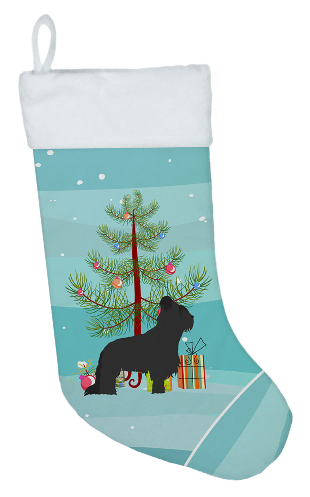 Briard Merry Christmas Tree Christmas Stocking BB2944CS  the-store.com.