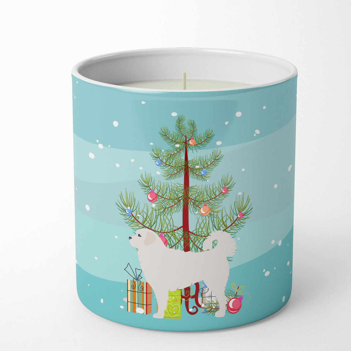 Buy this Polish Tatra Sheepdog Merry Christmas Tree 10 oz Decorative Soy Candle