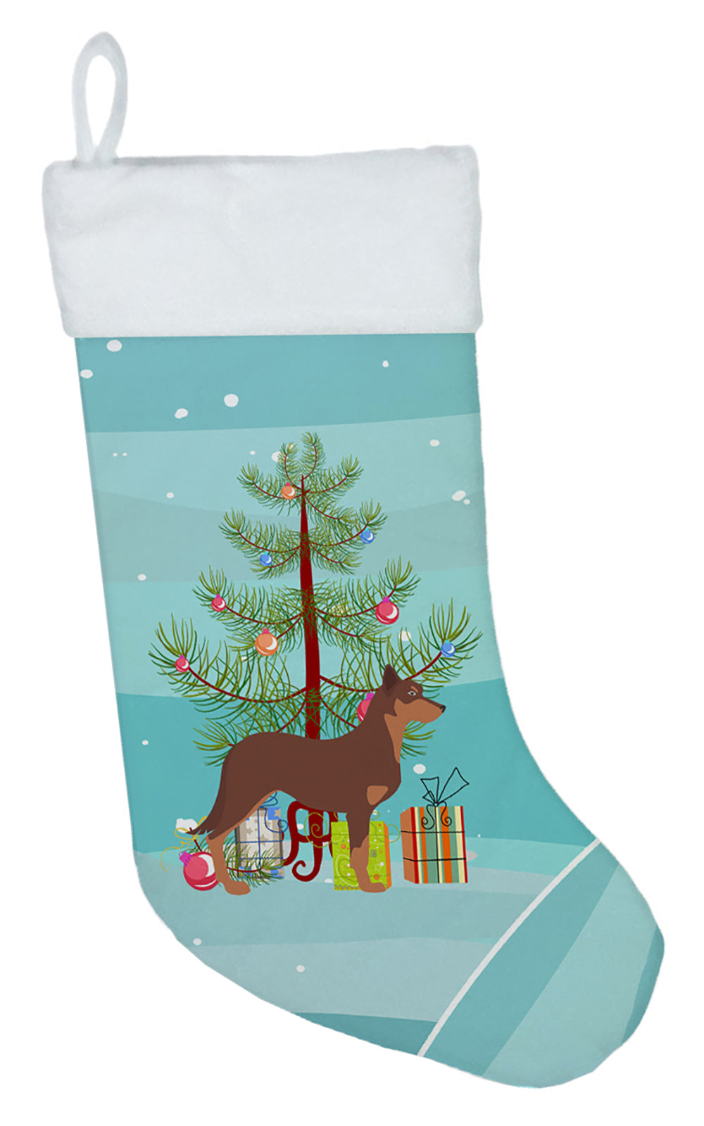 Australian Kelpie Dog Merry Christmas Tree Christmas Stocking BB2947CS  the-store.com.