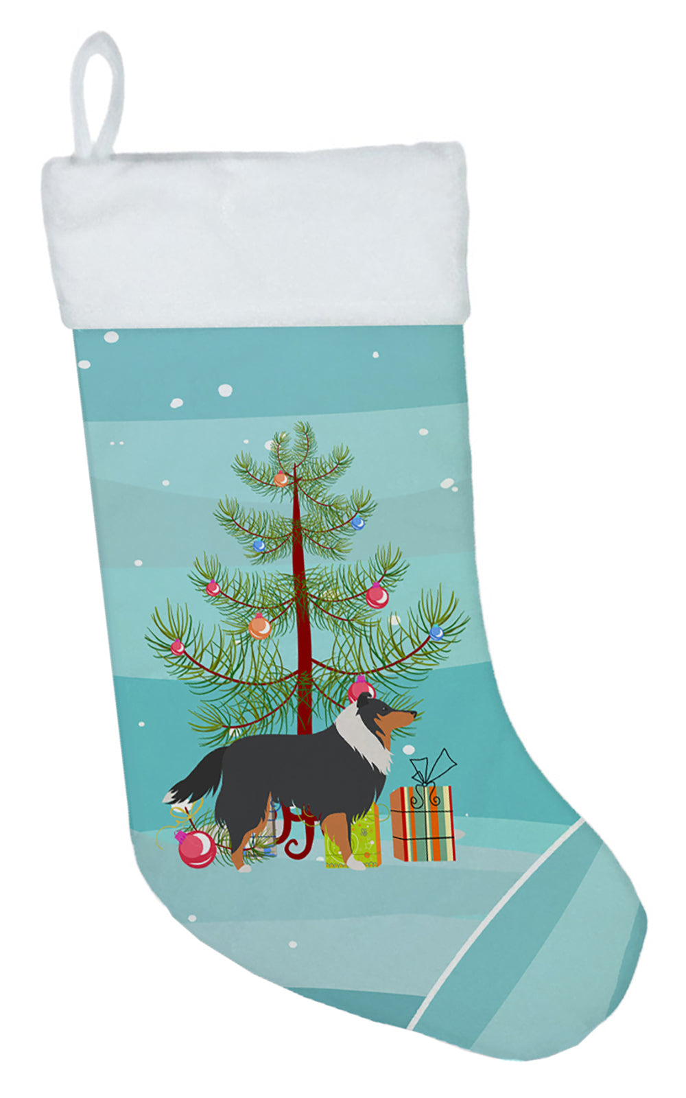 Sheltie/Shetland Sheepdog Merry Christmas Tree Christmas Stocking BB2948CS  the-store.com.