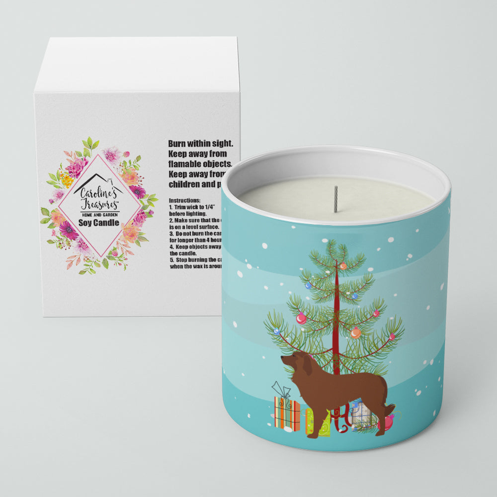 Portuguese Sheepdog Dog Merry Christmas Tree 10 oz Decorative Soy Candle - the-store.com