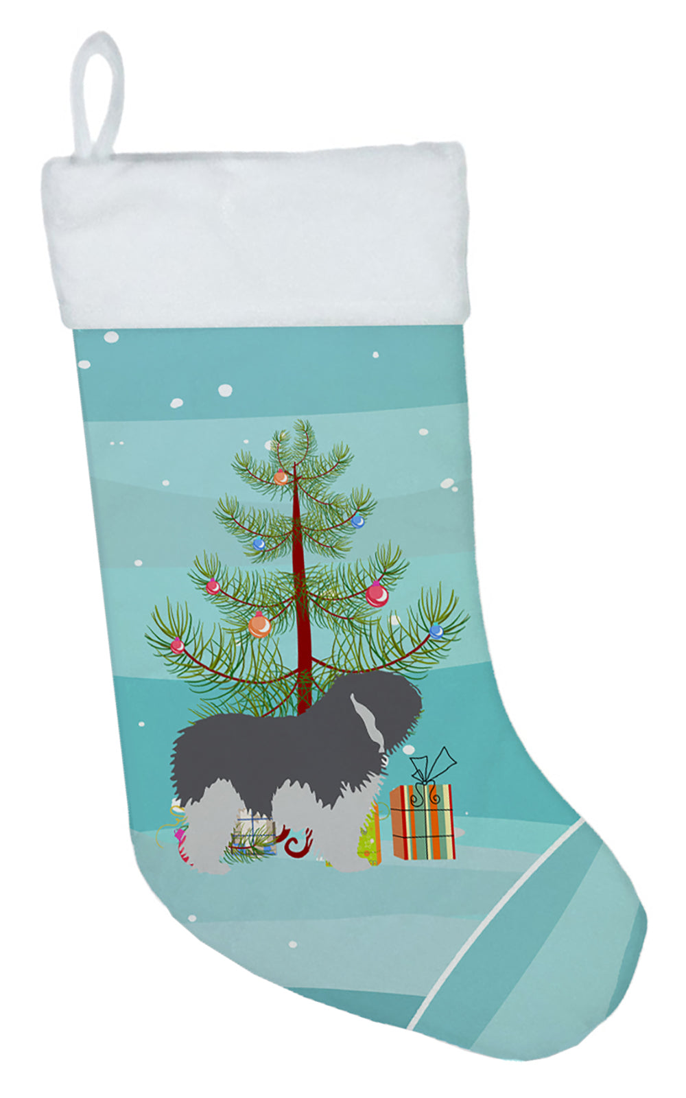 Polish Lowland Sheepdog Dog Merry Christmas Tree Christmas Stocking BB2950CS  the-store.com.