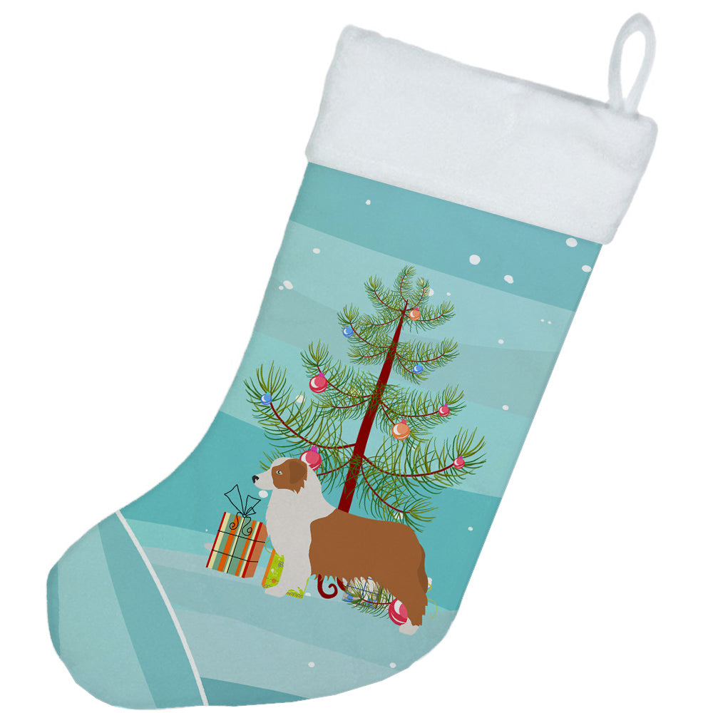 Australian Shepherd Dog Merry Christmas Tree Christmas Stocking BB2951CS  the-store.com.