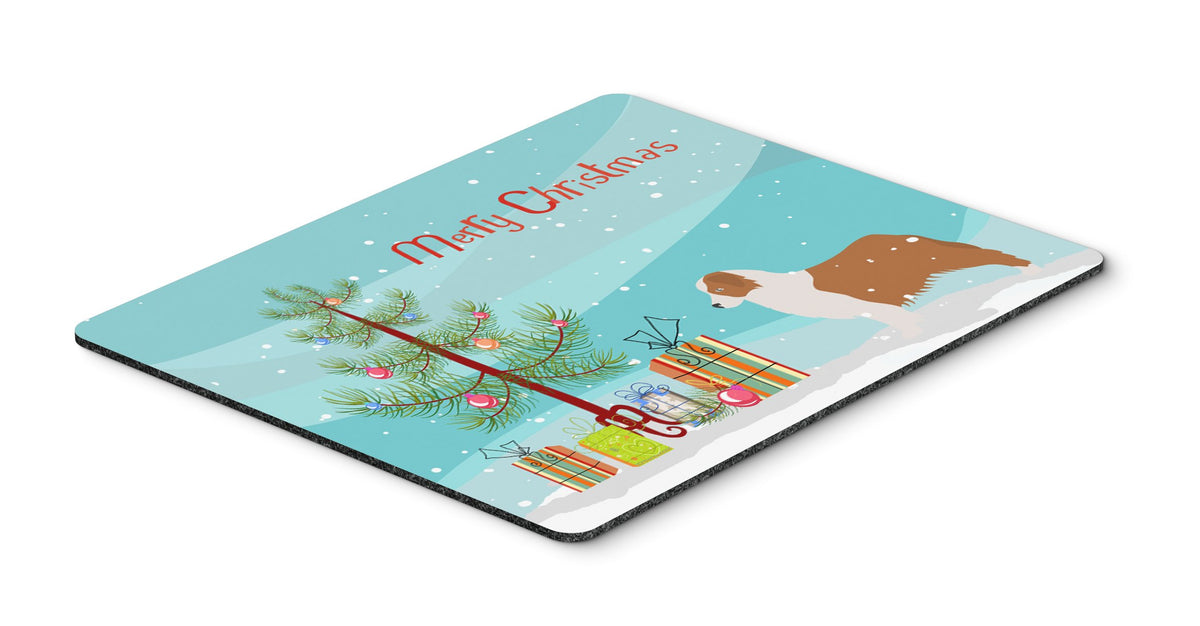 Australian Shepherd Dog Merry Christmas Tree Mouse Pad, Hot Pad or Trivet by Caroline&#39;s Treasures