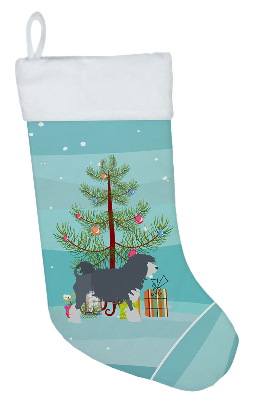 Lowchen Merry Christmas Tree Christmas Stocking BB2953CS  the-store.com.