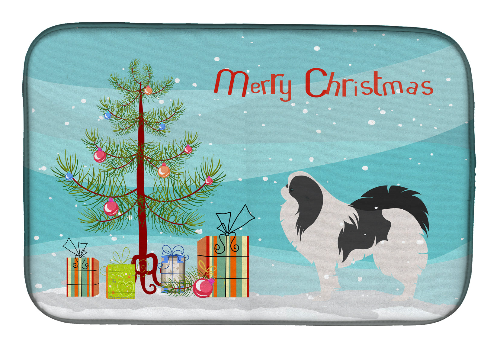 Japanese Chin Merry Christmas Tree Dish Drying Mat BB2955DDM  the-store.com.