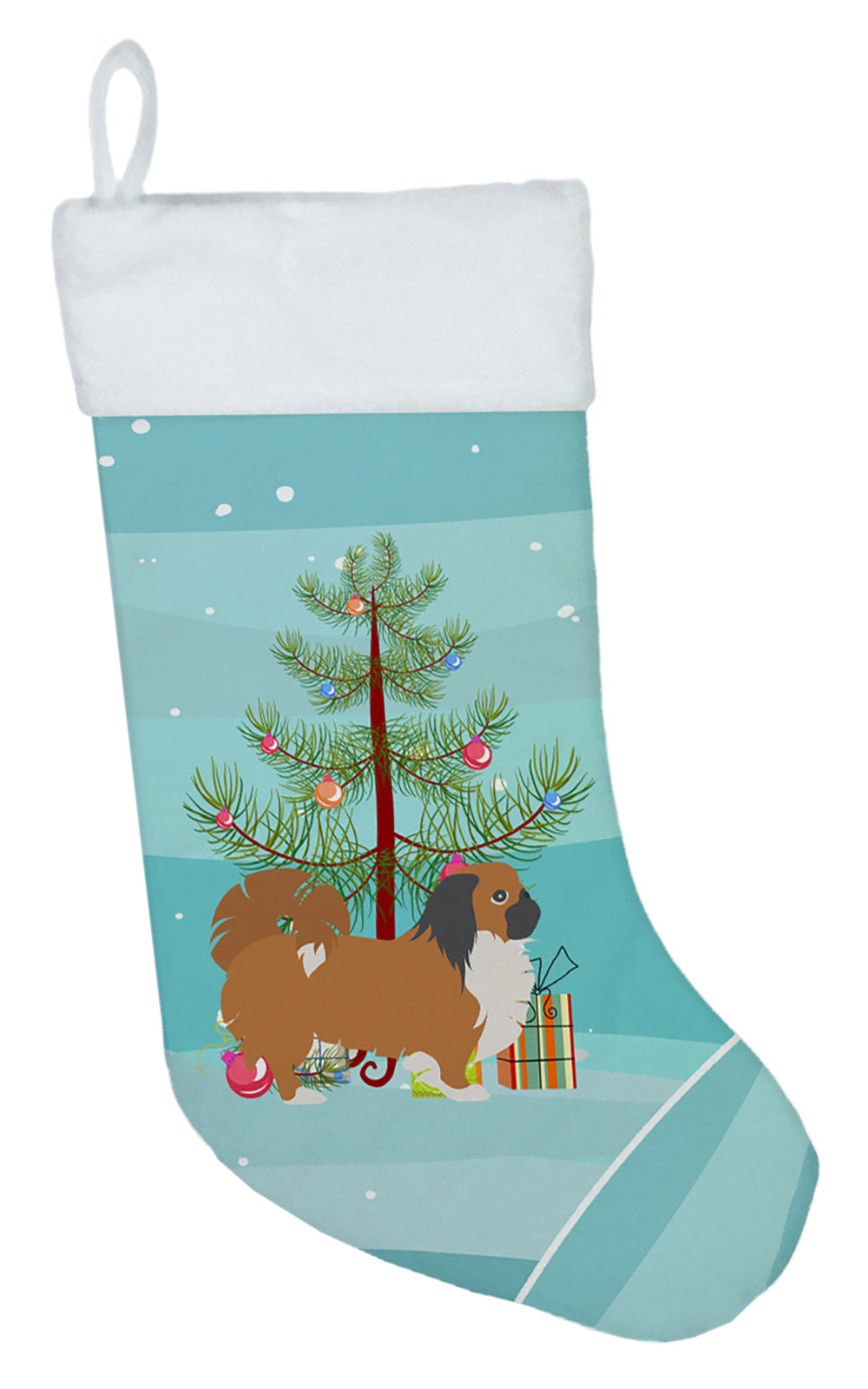 Pekingese Merry Christmas Tree Christmas Stocking BB2956CS  the-store.com.