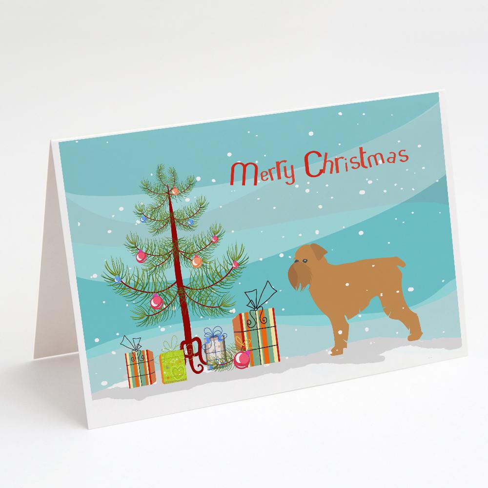 Buy this Brussels Griffon Merry Christmas Tree Greeting Cards and Envelopes Pack of 8