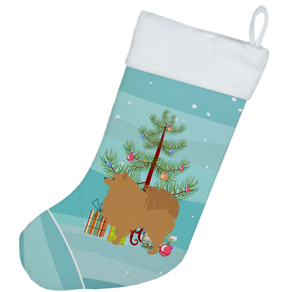 Pomeranian Merry Christmas Tree Christmas Stocking BB2960CS  the-store.com.