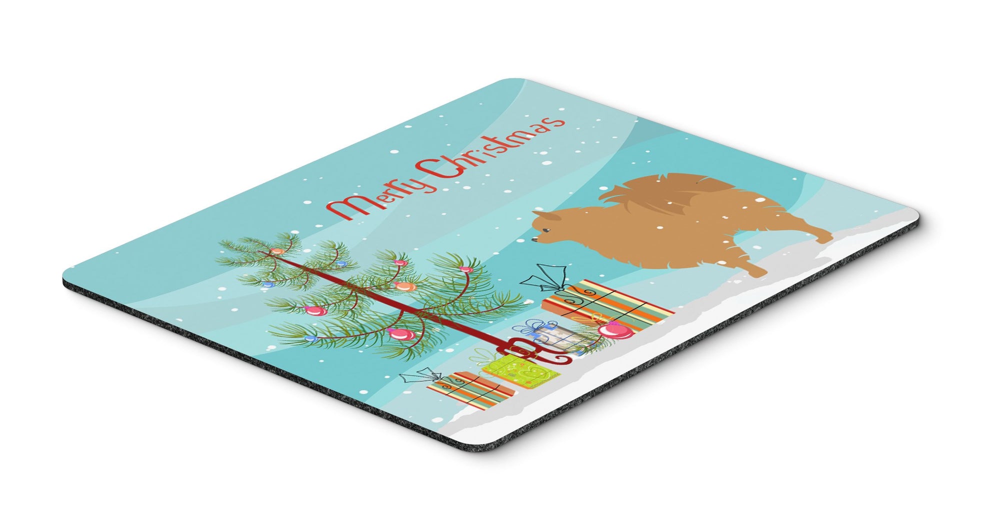 Pomeranian Merry Christmas Tree Mouse Pad, Hot Pad or Trivet by Caroline's Treasures