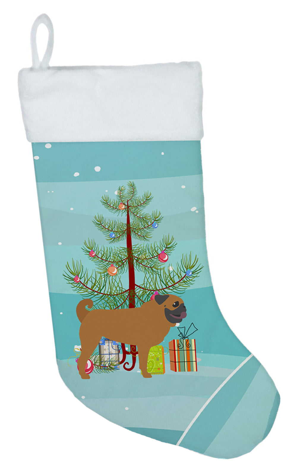 Pug Merry Christmas Tree Christmas Stocking BB2965CS  the-store.com.