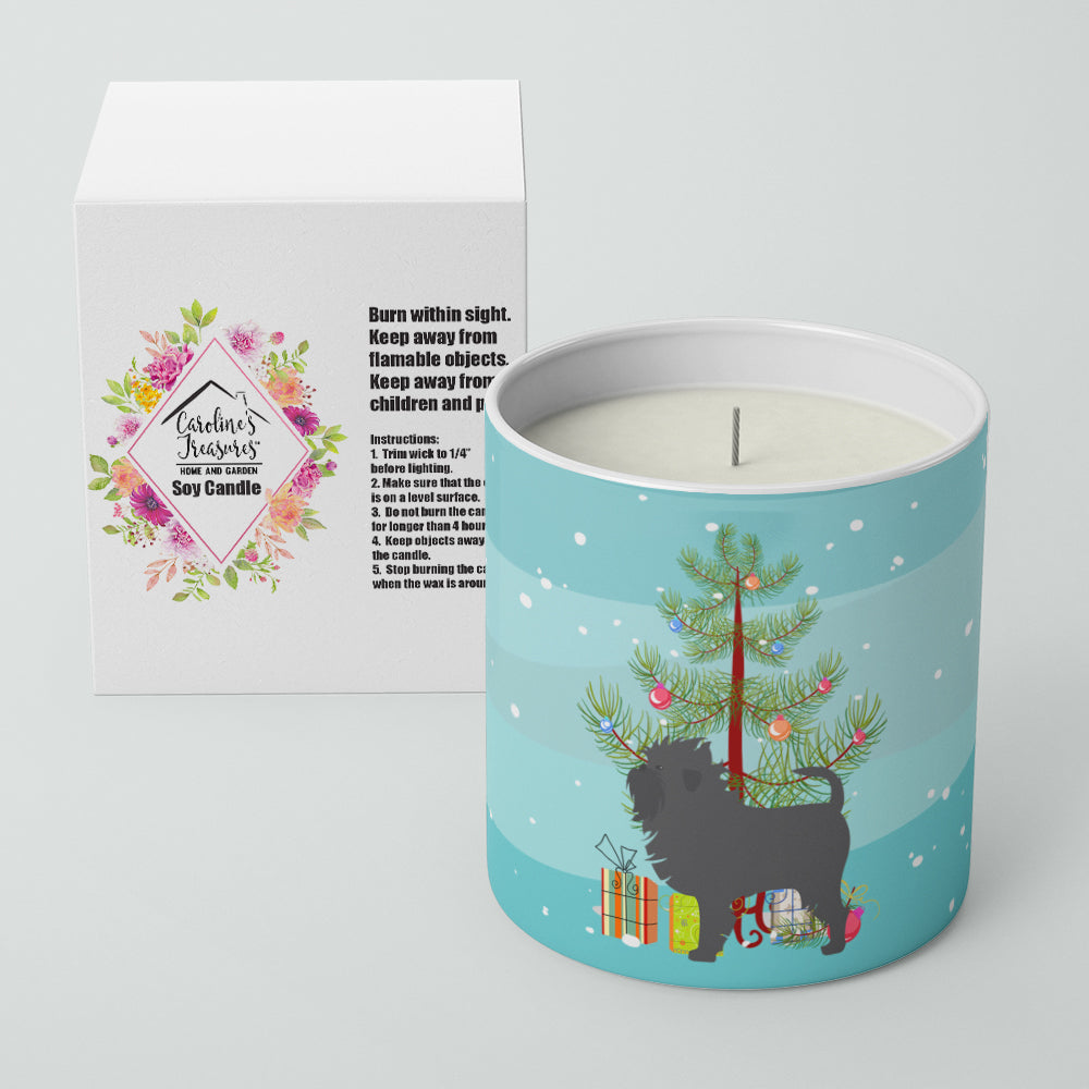 Affenpinscher Merry Christmas Tree 10 oz Decorative Soy Candle - the-store.com