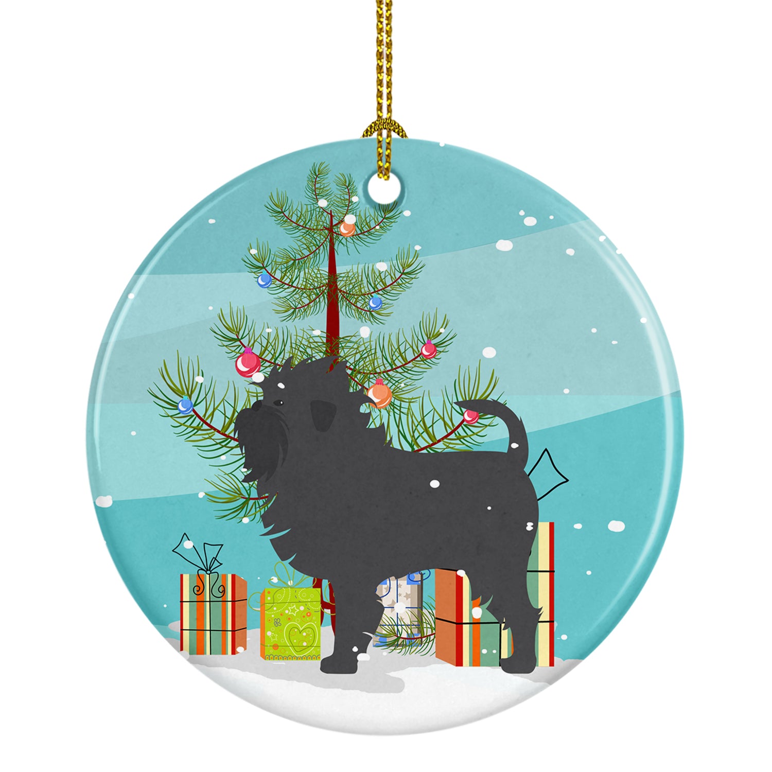 Affenpinscher Merry Christmas Tree Ceramic Ornament BB2966CO1 - the-store.com