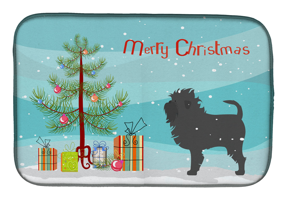 Affenpinscher Merry Christmas Tree Dish Drying Mat BB2966DDM  the-store.com.