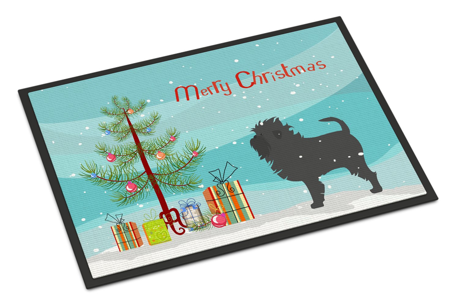 Affenpinscher Merry Christmas Tree Indoor or Outdoor Mat 24x36 BB2966JMAT by Caroline's Treasures