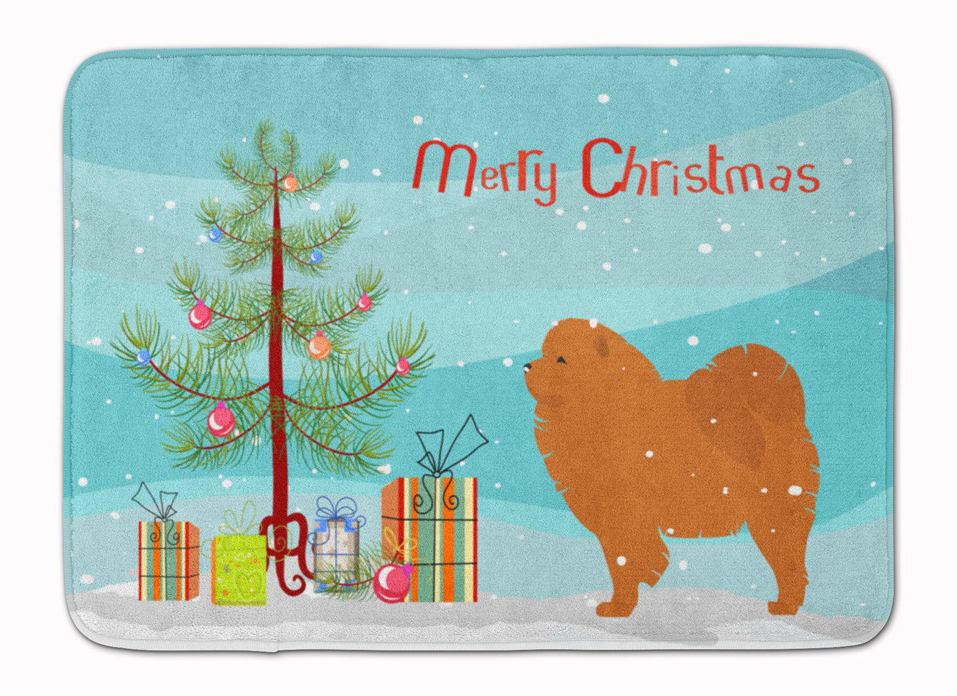 Chow Chow Merry Christmas Tree Machine Washable Memory Foam Mat BB2969RUG - the-store.com