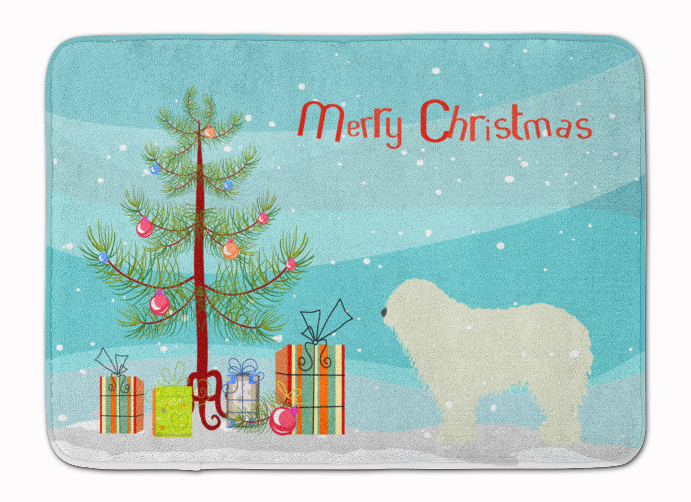 Komondor Merry Christmas Tree Machine Washable Memory Foam Mat BB2973RUG - the-store.com