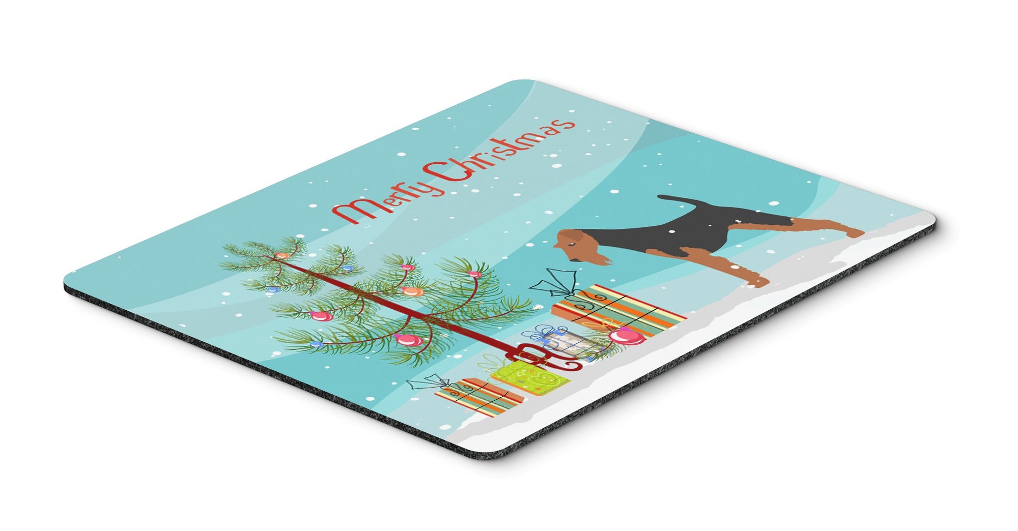 Airedale Terrier Merry Christmas Tree Mouse Pad, Hot Pad or Trivet by Caroline's Treasures