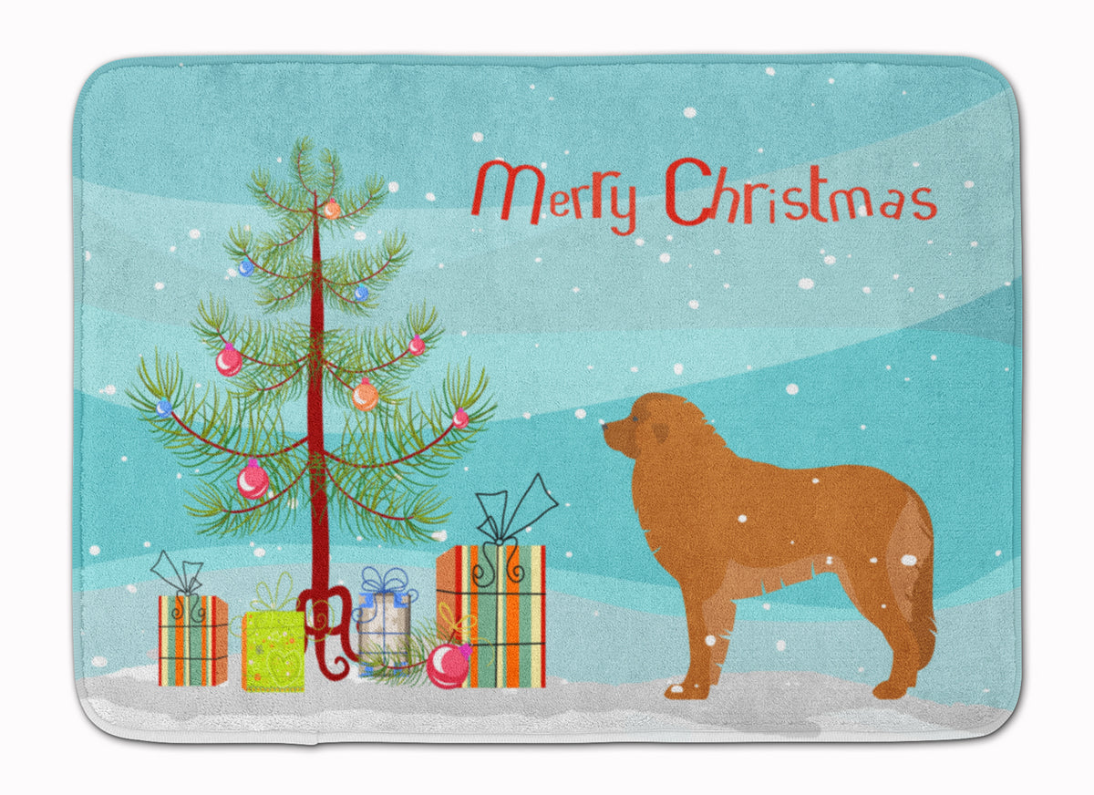 Leonberger Merry Christmas Tree Machine Washable Memory Foam Mat BB2976RUG - the-store.com