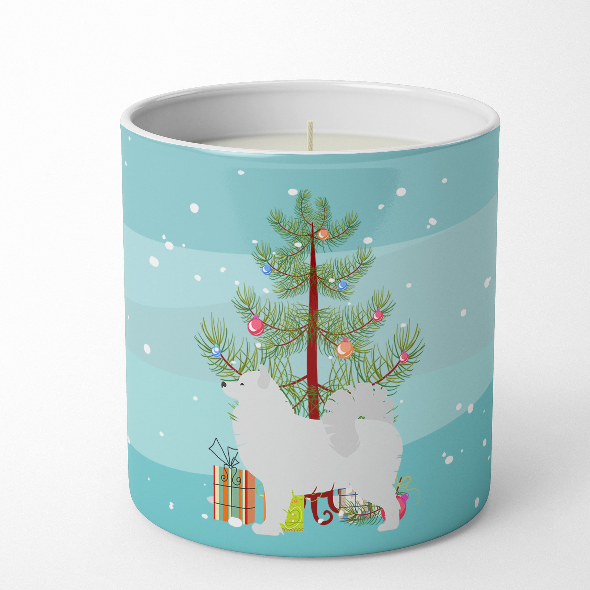 Buy this Samoyed Merry Christmas Tree 10 oz Decorative Soy Candle