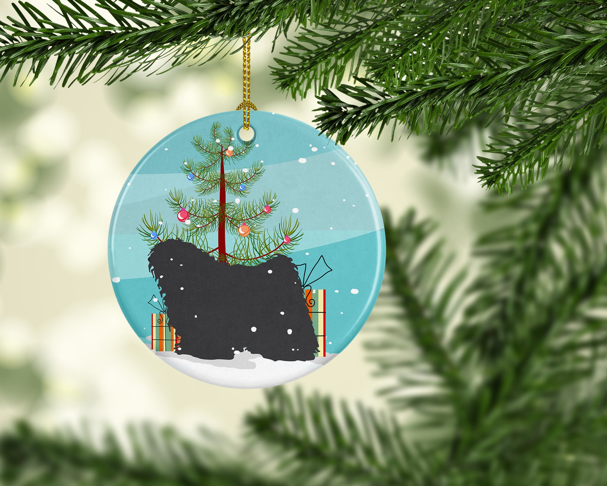 Puli Merry Christmas Tree Ceramic Ornament BB2981CO1 - the-store.com