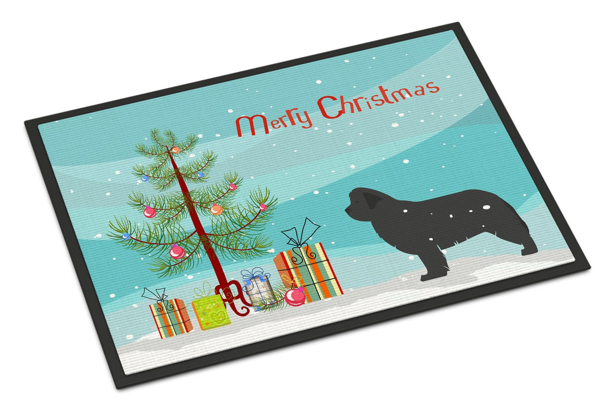 Newfoundland Merry Christmas Tree Indoor or Outdoor Mat 24x36 BB2982JMAT by Caroline&#39;s Treasures