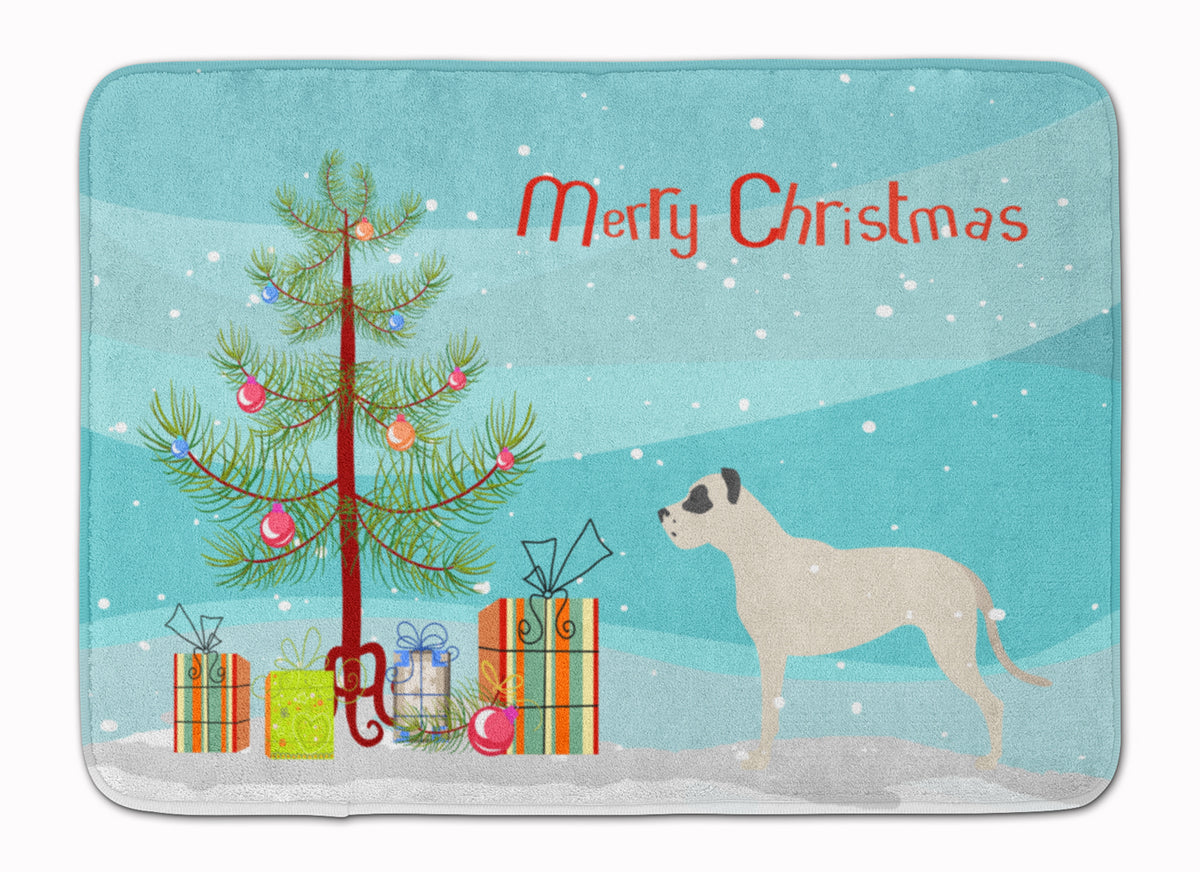 Dogo Argentino Merry Christmas Tree Machine Washable Memory Foam Mat BB2985RUG - the-store.com