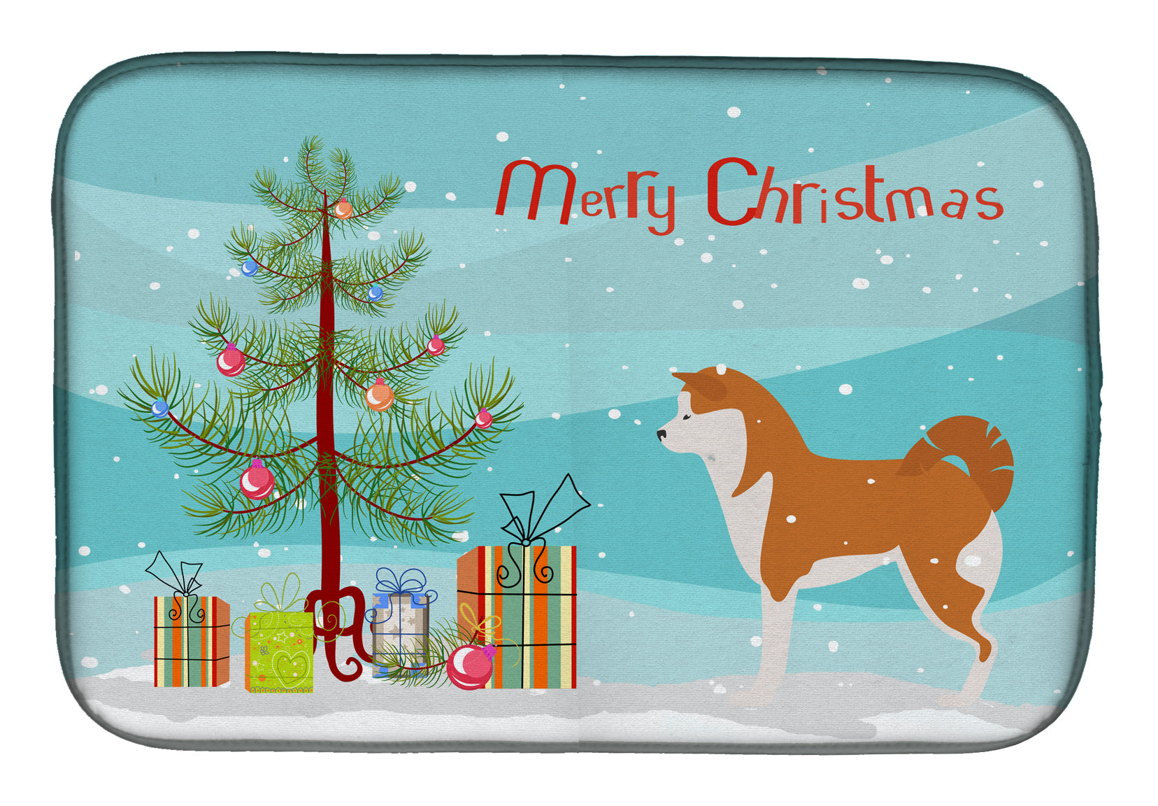 Akita Merry Christmas Tree Dish Drying Mat BB2990DDM  the-store.com.