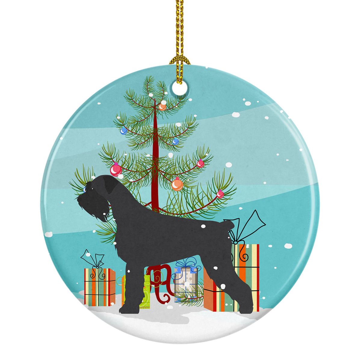 Giant Schnauzer Merry Christmas Tree Ceramic Ornament BB2991CO1 - the-store.com