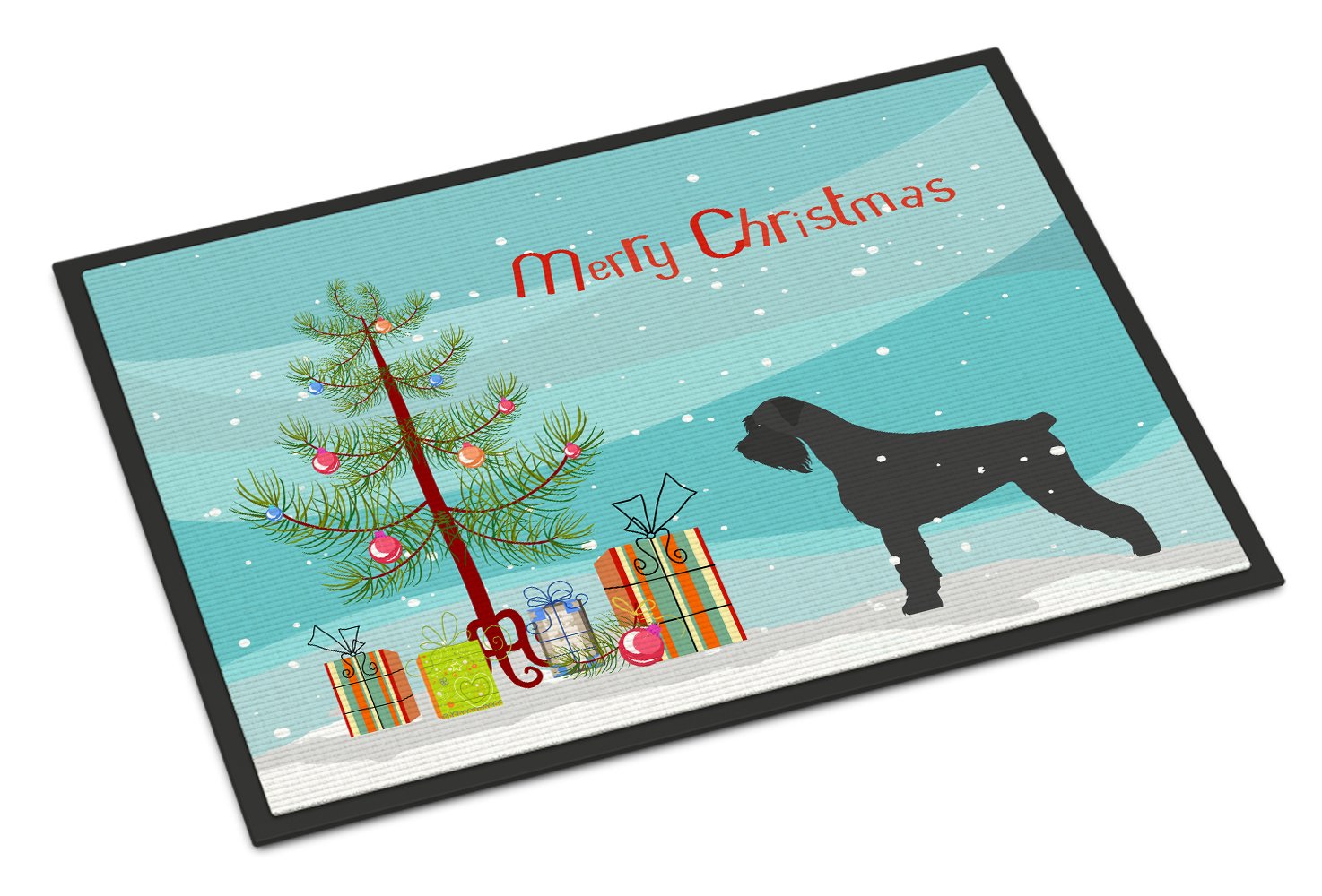 Giant Schnauzer Merry Christmas Tree Indoor or Outdoor Mat 24x36 BB2991JMAT by Caroline's Treasures