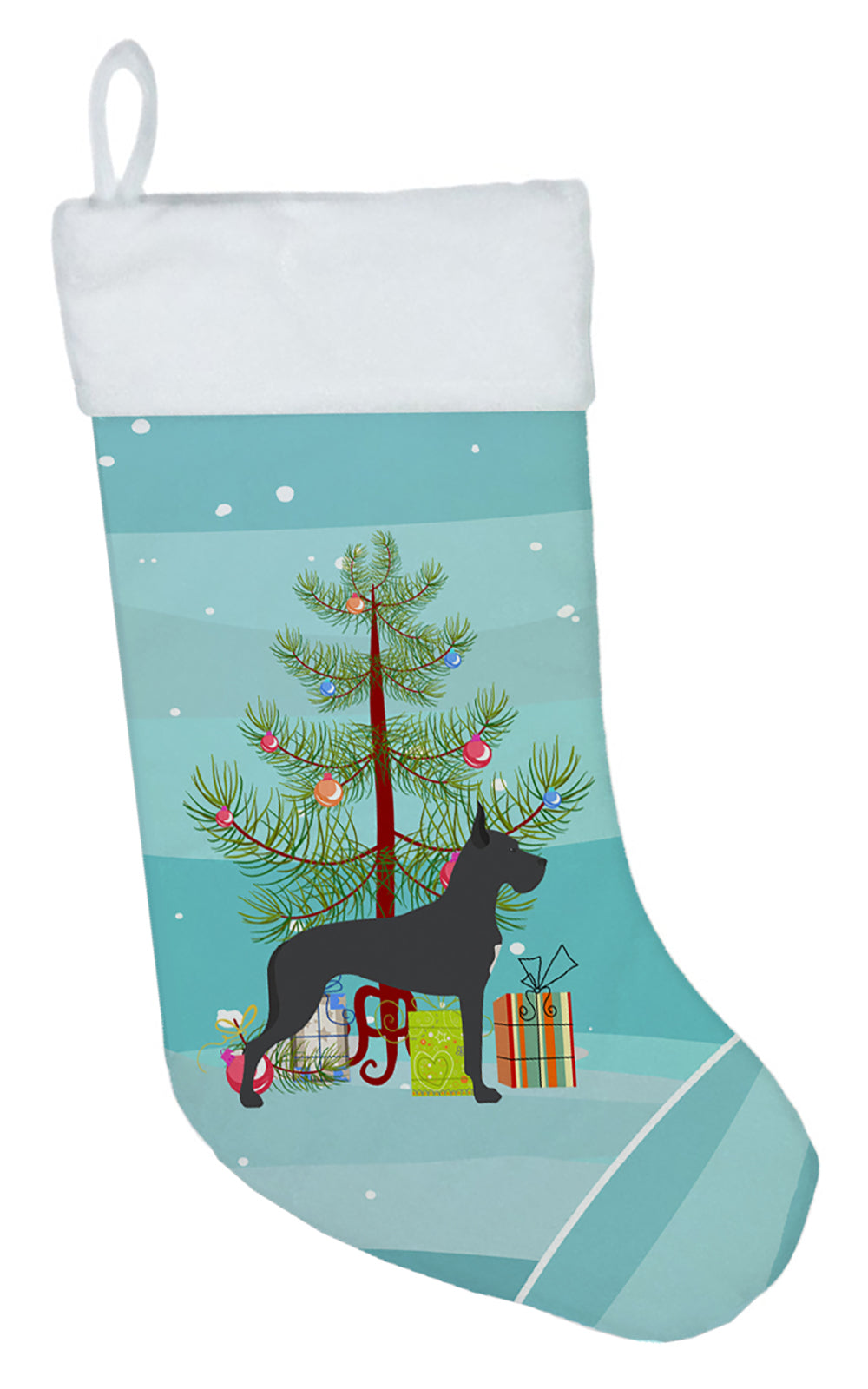 Great Dane Merry Christmas Tree Christmas Stocking BB2993CS  the-store.com.