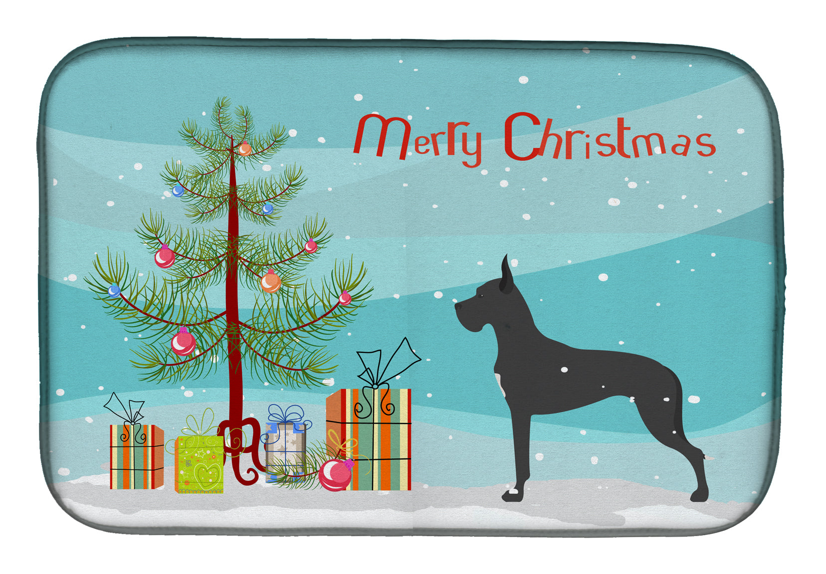 Great Dane Merry Christmas Tree Dish Drying Mat BB2993DDM  the-store.com.