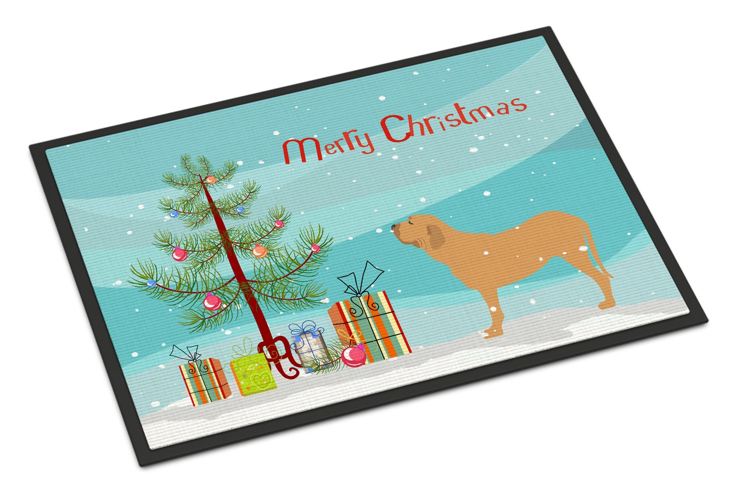 Fila Brasileiro Merry Christmas Tree Indoor or Outdoor Mat 24x36 BB2997JMAT by Caroline's Treasures