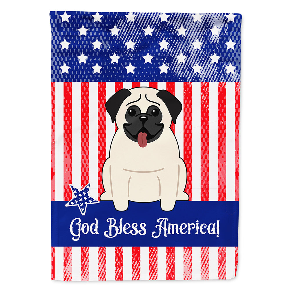 Patriotic USA Pug Cream Flag Canvas House Size BB2999CHF  the-store.com.