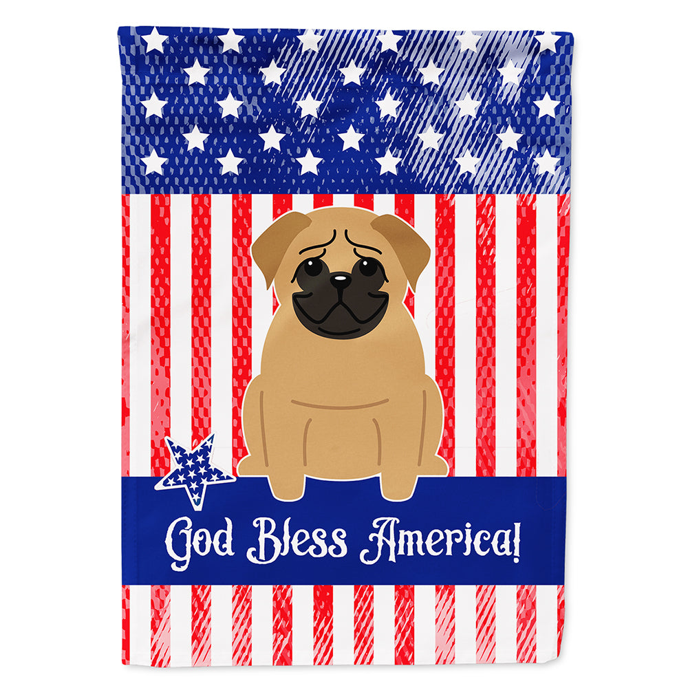 Patriotic USA Pug Brown Flag Canvas House Size BB3002CHF  the-store.com.