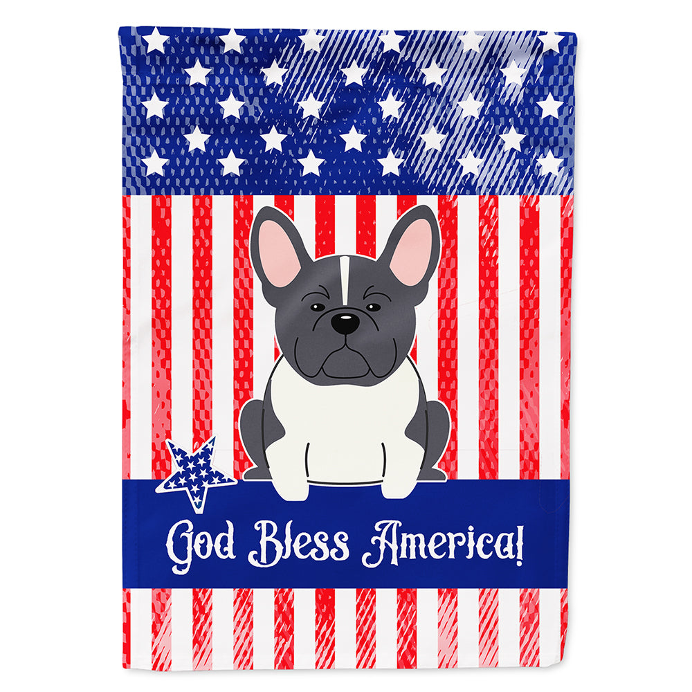 Patriotic USA French Bulldog Black White Flag Canvas House Size BB3007CHF  the-store.com.