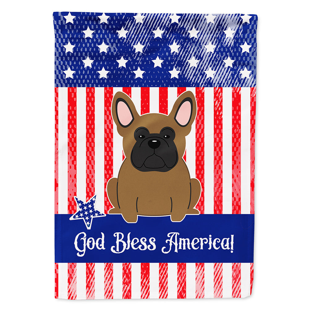 Patriotic USA French Bulldog Brown Flag Canvas House Size BB3008CHF  the-store.com.