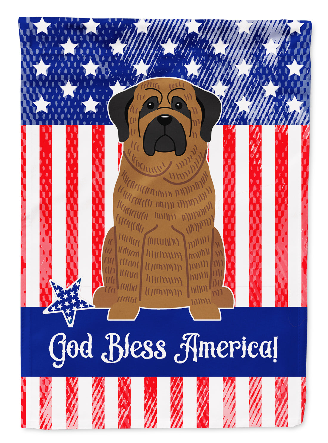 Patriotic USA Mastiff Brindle Flag Garden Size BB3010GF  the-store.com.