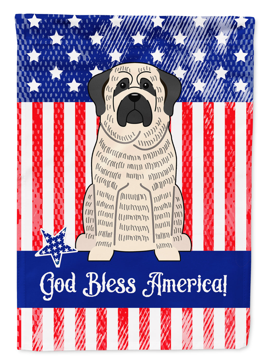 Patriotic USA Mastiff Brindle White Flag Garden Size BB3011GF  the-store.com.