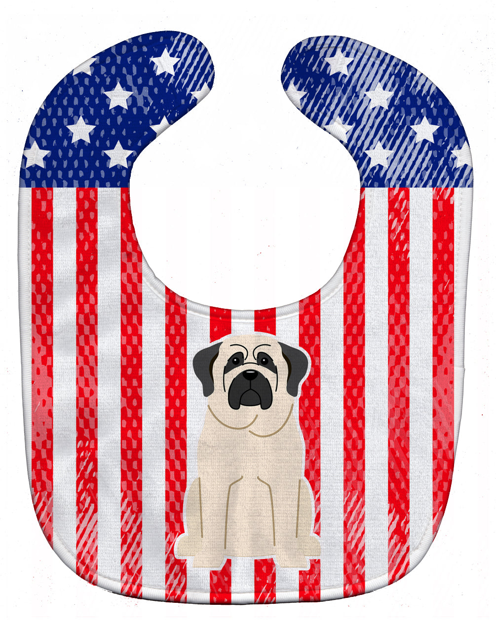 Patriotic USA Mastiff White Baby Bib BB3012BIB - the-store.com