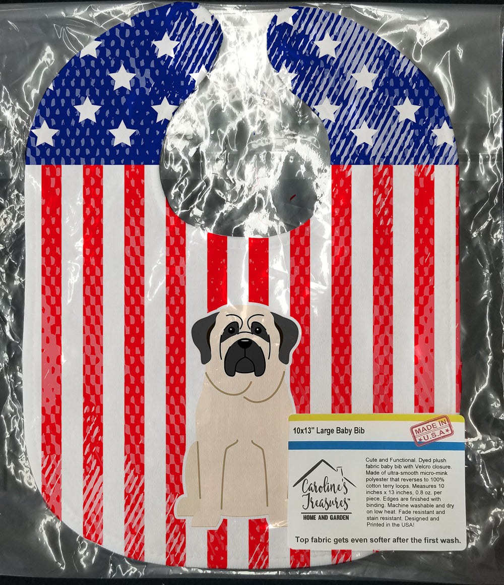 Patriotic USA Mastiff White Baby Bib BB3012BIB - the-store.com