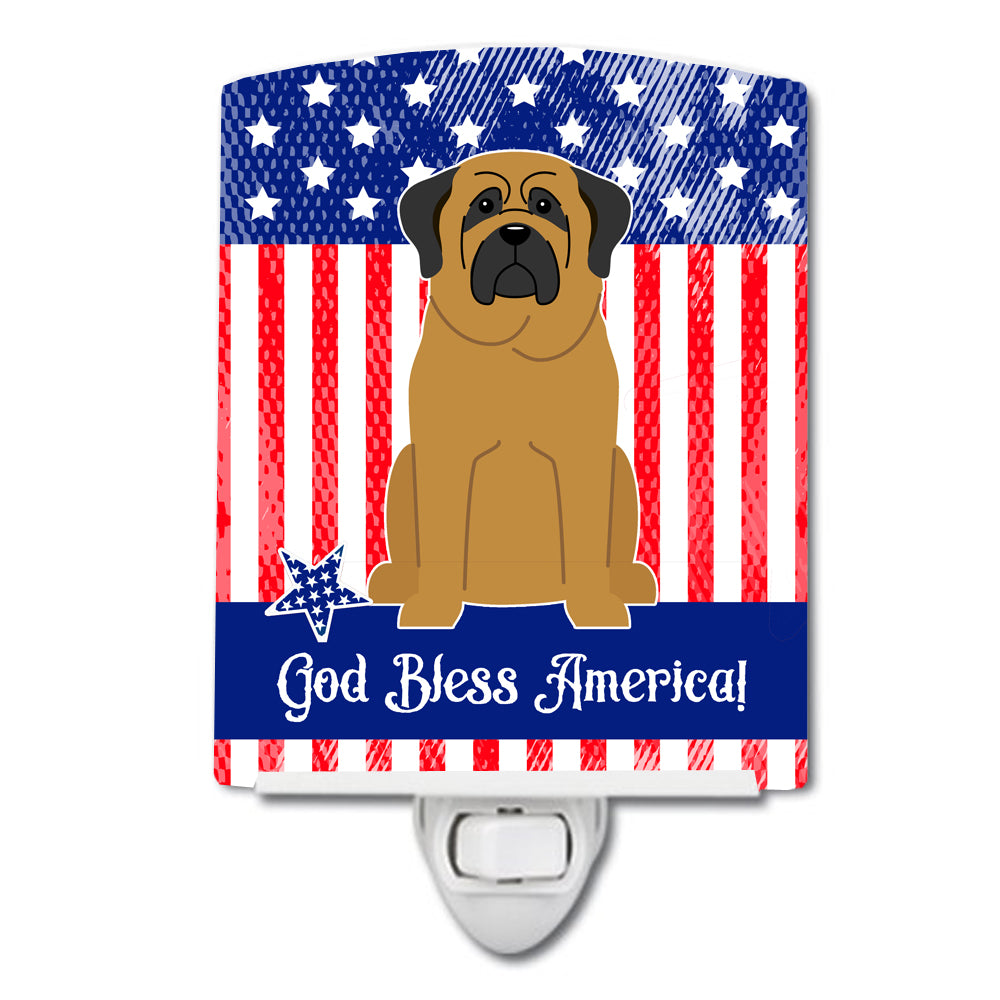 Patriotic USA Mastiff Ceramic Night Light BB3013CNL - the-store.com