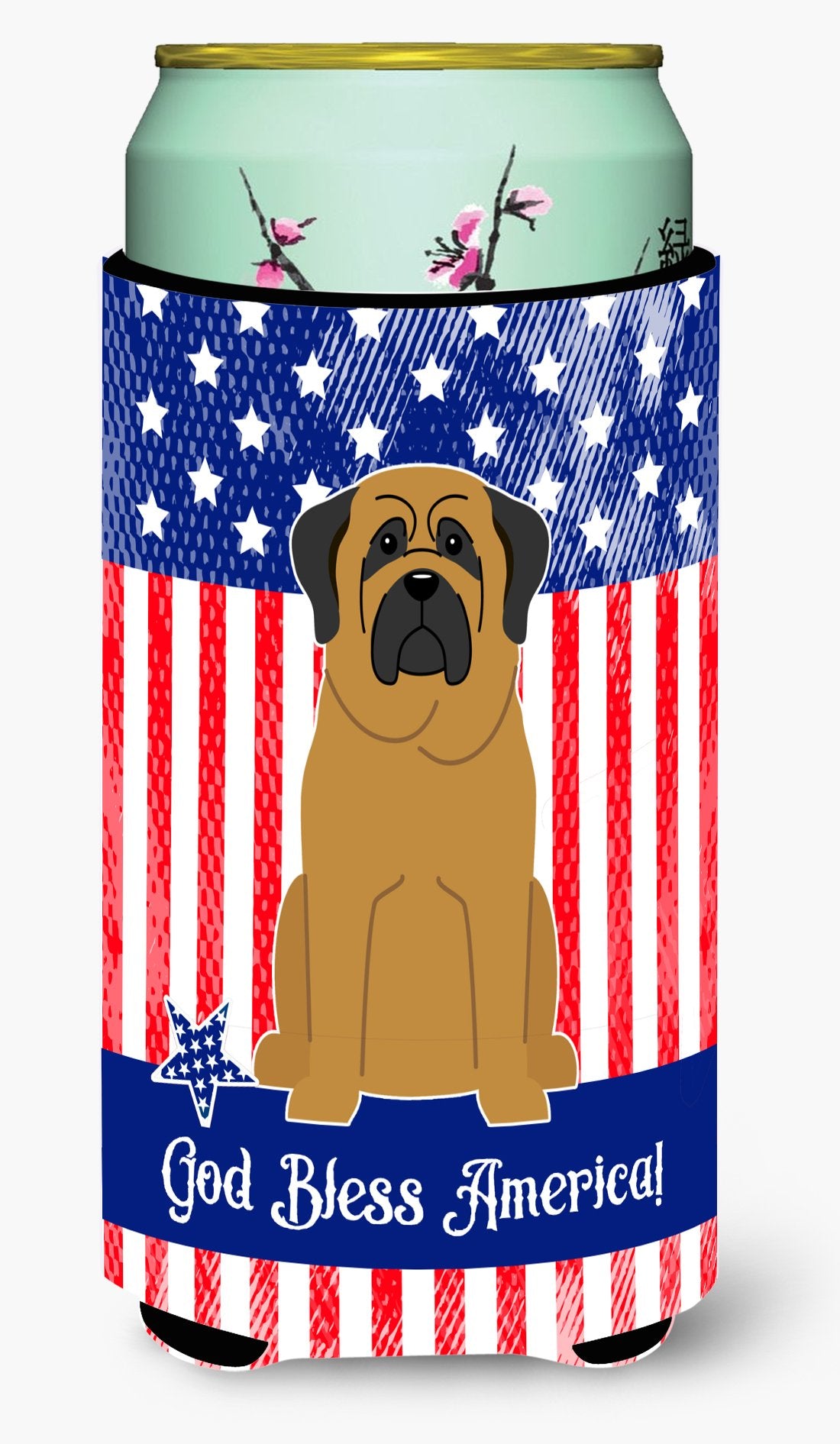 Patriotic USA Mastiff Tall Boy Beverage Insulator Hugger by Caroline's Treasures