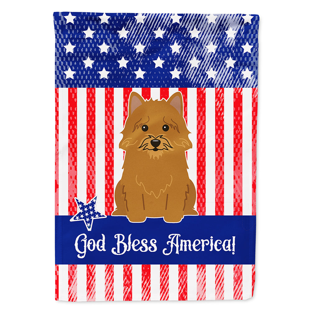 Patriotic USA Norwich Terrier Flag Canvas House Size BB3015CHF  the-store.com.