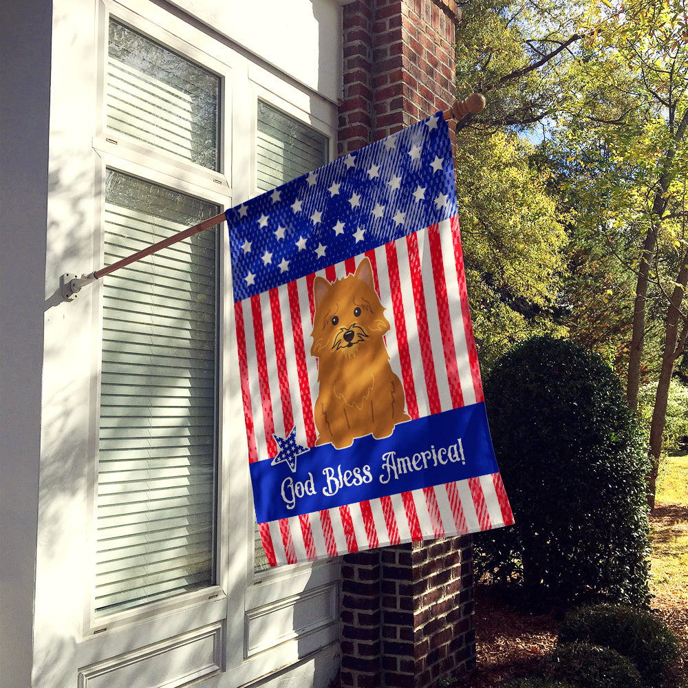 Patriotic USA Norwich Terrier Flag Canvas House Size BB3015CHF  the-store.com.