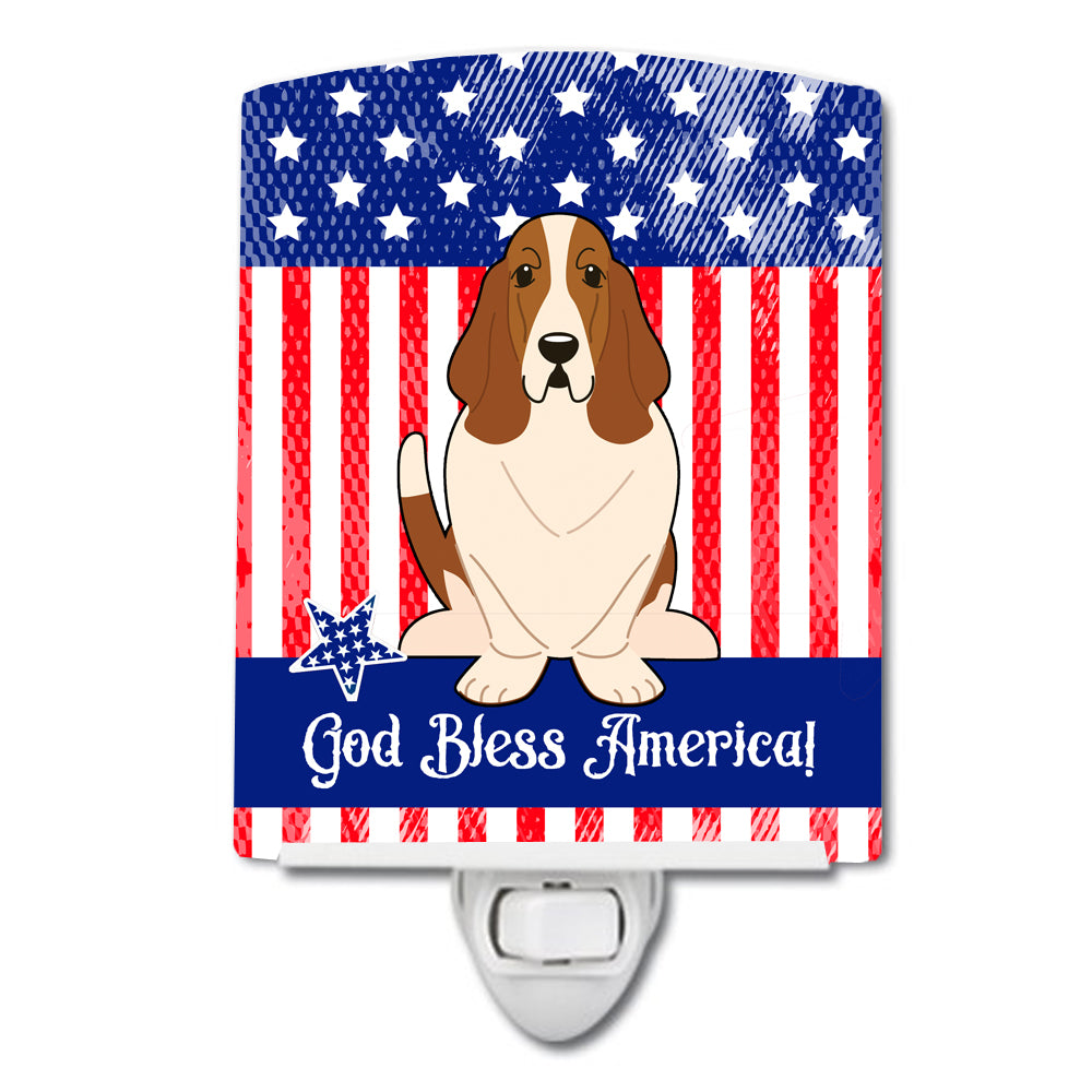 Patriotic USA Basset Hound Ceramic Night Light BB3016CNL - the-store.com